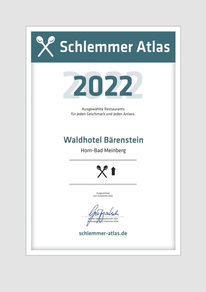 SE Urkunde 2022 Baerenstein 1 700x990 1 | Waldhotel Bärenstein
